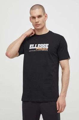 Zdjęcie produktu Ellesse t-shirt bawełniany Zagda T-Shirt męski kolor czarny z nadrukiem SHV20122