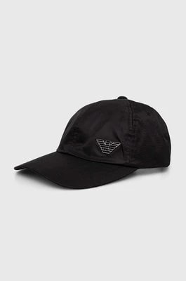 Zdjęcie produktu Emporio Armani czapka z daszkiem kolor czarny gładka 627393 3F563