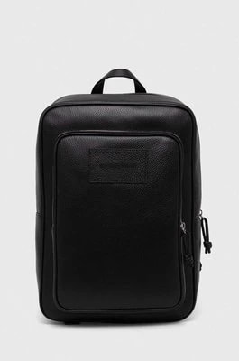 Zdjęcie produktu Emporio Armani plecak skórzany męski kolor czarny duży gładki Y4O437 Y068E