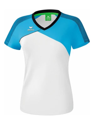Zdjęcie produktu erima Koszulka sportowa "Premium One 2.0" w kolorze biało-turkusowym rozmiar: 48