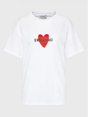 Zdjęcie produktu Ermanno Firenze T-Shirt D42EL023EK4 Biały Regular Fit
