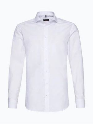 Zdjęcie produktu Eterna Slim Fit Koszula męska niewymagająca prasowania Mężczyźni Slim Fit Bawełna biały jednolity kołnierzyk włoski,