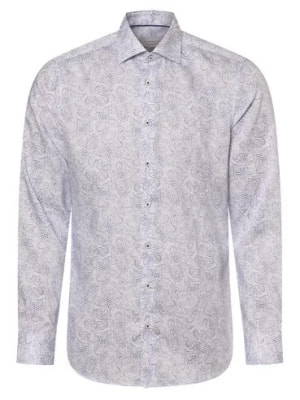 Zdjęcie produktu Eterna Slim Fit Koszula męska - non-iron Mężczyźni Slim Fit Bawełna biały|niebieski wzorzysty,