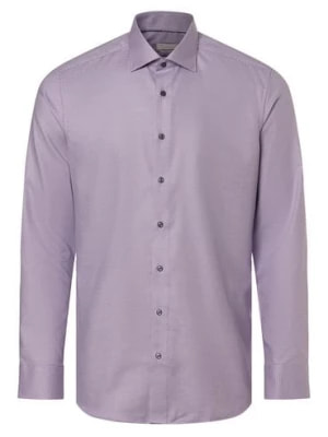 Zdjęcie produktu Eterna Slim Fit Koszula męska - non-iron Mężczyźni Slim Fit Bawełna lila wzorzysty,