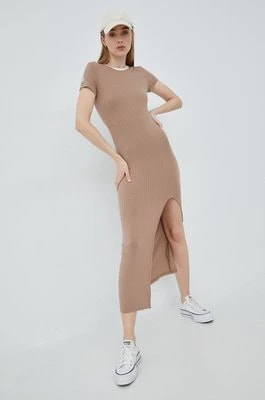 Zdjęcie produktu Femi Stories sukienka kolor beżowy maxi dopasowana
