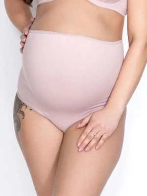 Zdjęcie produktu Figi ciążowe zakrywające brzuch MAMA BELLY - różowe Mitex
