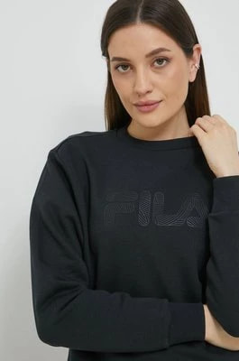 Zdjęcie produktu Fila bluza damska kolor czarny z aplikacją