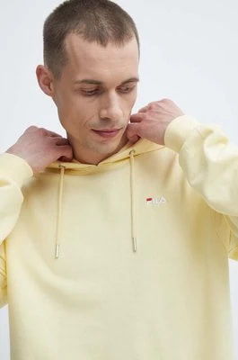 Zdjęcie produktu Fila bluza Bengel męska kolor żółty z kapturem gładka FAM0498
