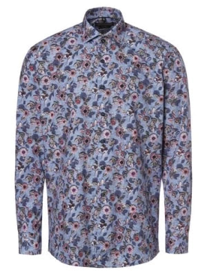 Zdjęcie produktu Finshley & Harding Koszula męska Mężczyźni Modern Fit Bawełna niebieski|różowy wzorzysty,