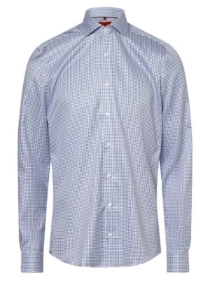 Zdjęcie produktu Finshley & Harding Koszula męska Mężczyźni Slim Fit Bawełna niebieski|biały w kratkę,