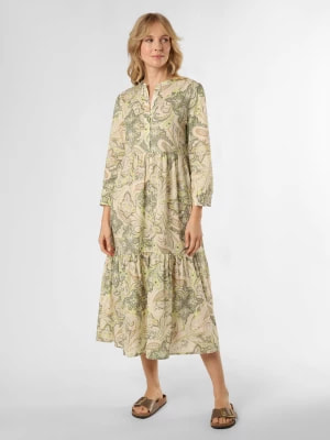 Zdjęcie produktu Franco Callegari Sukienka damska Kobiety Bawełna beżowy|zielony wzorzysty,