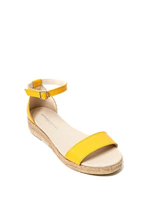 Zdjęcie produktu Frank Daniel Skórzane sandały w kolorze żółtym rozmiar: 40