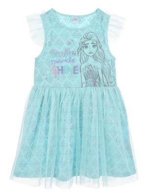 Zdjęcie produktu FROZEN Sukienka "Frozen" w kolorze turkusowym rozmiar: 110