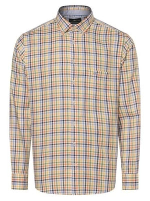 Zdjęcie produktu Fynch-Hatton Koszula męska Mężczyźni Regular Fit Bawełna biały|niebieski|zielony|żółty|pomarańczowy w kratkę,