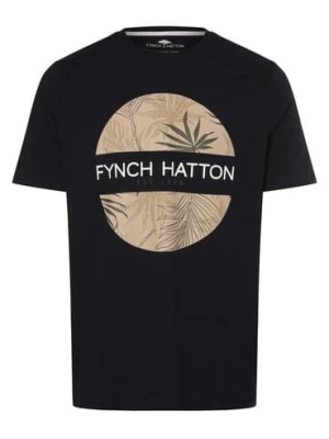 Zdjęcie produktu Fynch-Hatton Koszulka męska Mężczyźni Bawełna niebieski nadruk,
