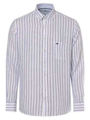 Zdjęcie produktu Fynch-Hatton Męska koszula lniana Mężczyźni Regular Fit len niebieski|biały w paski,