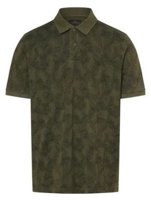 Zdjęcie produktu Fynch-Hatton Męska koszulka polo Mężczyźni Bawełna zielony wzorzysty,