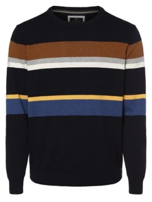 Zdjęcie produktu Fynch-Hatton Męski sweter z dzianiny Mężczyźni Bawełna niebieski|brązowy|wielokolorowy w paski,