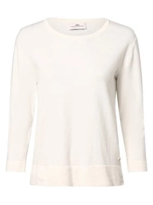 Zdjęcie produktu Fynch-Hatton Sweter damski z zawartością jedwabiu Kobiety Bawełna biały jednolity,
