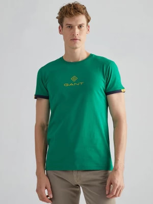 Zdjęcie produktu GANT Erkek Yeşil Regular Fit Bisiklet Yaka Logolu T-shirt
