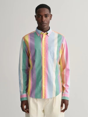 Zdjęcie produktu GANT koszula z bawełny oxford w różnokolorowe paski Regular Fit