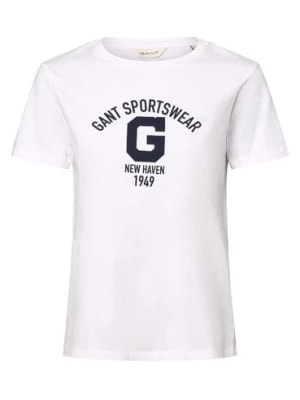 Zdjęcie produktu Gant Koszulka damska Kobiety Bawełna biały nadruk,