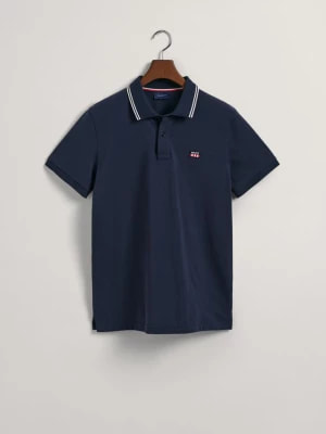 Zdjęcie produktu GANT koszulka polo z piki z lamówką na kołnierzyku w kontrastowym kolorze