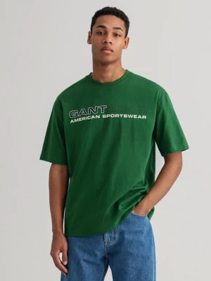 Zdjęcie produktu GANT męski T-shirt Relaxed Fit z logo w stylu retro