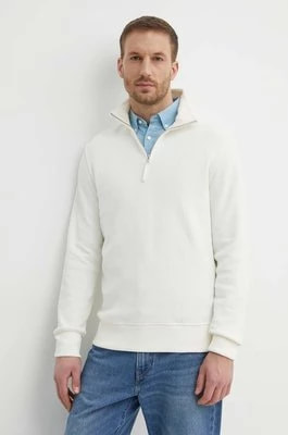 Zdjęcie produktu Gant sweter bawełniany kolor beżowy lekki z półgolfem