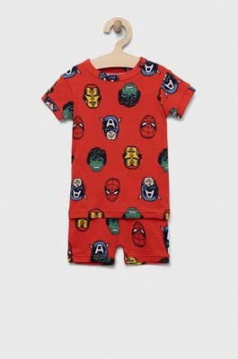 Zdjęcie produktu GAP piżama bawełniana dziecięca x Marvel kolor czerwony wzorzysta
