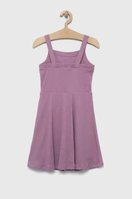 Zdjęcie produktu GAP sukienka bawełniana dziecięca kolor fioletowy mini rozkloszowana