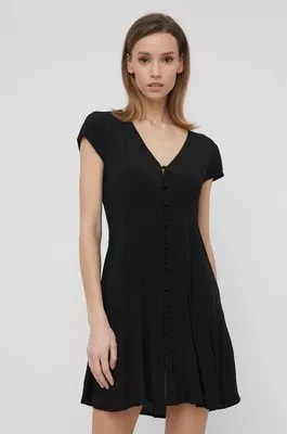 Zdjęcie produktu GAP sukienka kolor czarny mini rozkloszowana
