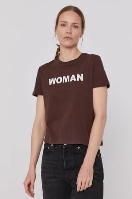Zdjęcie produktu GAP T-shirt damski kolor brązowy