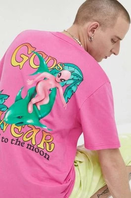 Zdjęcie produktu GCDS t-shirt bawełniany kolor różowy wzorzysty