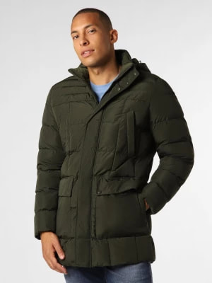 Zdjęcie produktu GEOX Męska kurtka pikowana Mężczyźni Sztuczne włókno zielony jednolity,