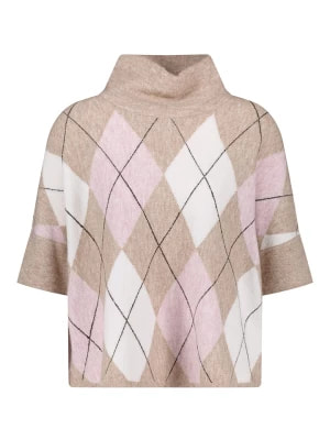 Zdjęcie produktu Gerry Weber Sweter w kolorze beżowo-biało-jasnoróżowym rozmiar: 46