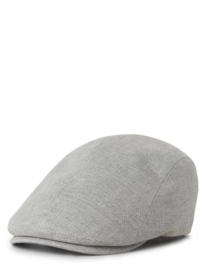 Zdjęcie produktu Göttmann Męska lniana czapka z suwakiem - Jackson Mężczyźni len szary wypukły wzór tkaniny,