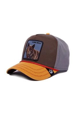 Zdjęcie produktu Goorin Bros czapka z daszkiem bawełniana Lone Wolf kolor brązowy z aplikacją 101-1327