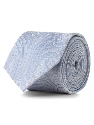 Zdjęcie produktu GRAAF Krawat jedwabny męski Mężczyźni Jedwab niebieski wzorzysty,