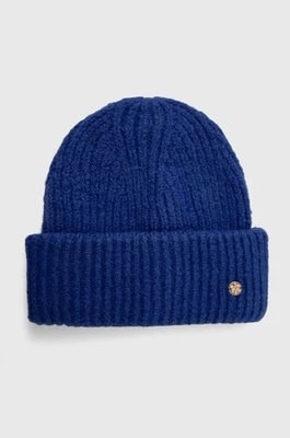 Zdjęcie produktu Granadilla czapka z domieszką wełny kolor niebieski z grubej dzianiny