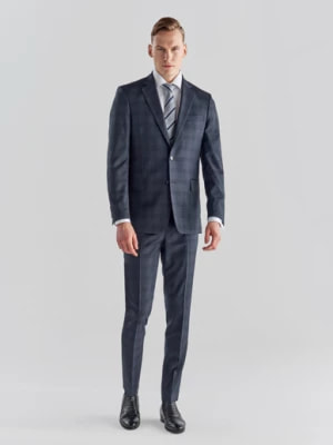 Zdjęcie produktu Granatowe spodnie garniturowe P21WP-6G-035-G Pako Lorente