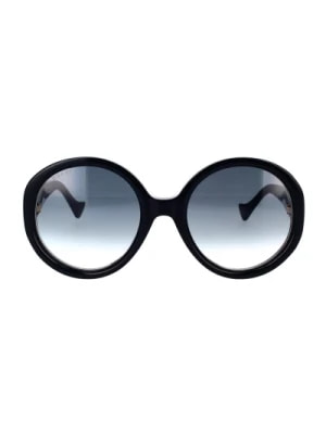 Zdjęcie produktu Gucci, Odważne okrągłe okulary przeciwsłoneczne Black, female,