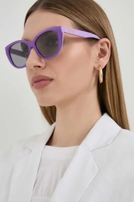 Zdjęcie produktu Gucci okulary przeciwsłoneczne damskie kolor fioletowy