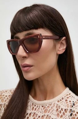 Zdjęcie produktu Gucci okulary przeciwsłoneczne damskie kolor różowy GG1520S