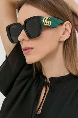 Zdjęcie produktu Gucci okulary przeciwsłoneczne damskie kolor zielony GG0956S