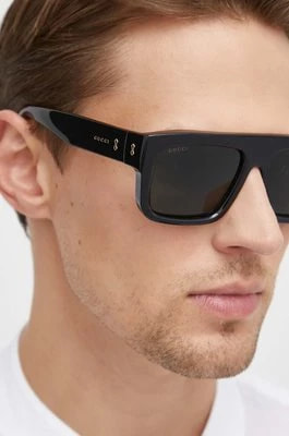 Zdjęcie produktu Gucci okulary przeciwsłoneczne męskie kolor czarny GG1461S