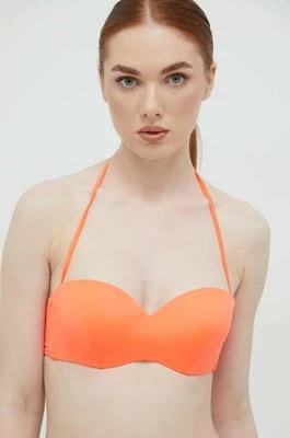 Zdjęcie produktu Guess biustonosz kąpielowy kolor pomarańczowy usztywniona miseczka