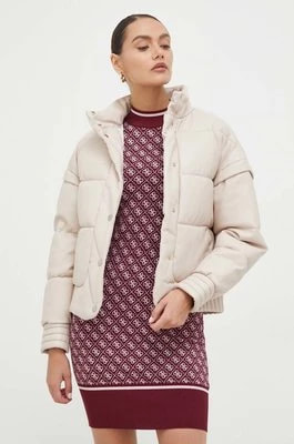 Zdjęcie produktu Guess kurtka damska kolor beżowy zimowa