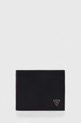Zdjęcie produktu Guess portfel skórzany męski kolor czarny SMCSLE LEA20
