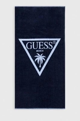 Zdjęcie produktu Guess ręcznik bawełniany kolor granatowy